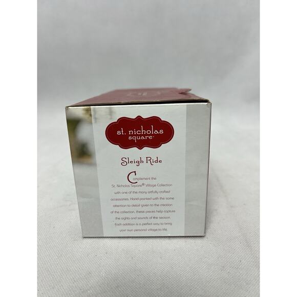 St Nicholas Square Christmas Village Collection Accessory Sleigh Ride P30106-14 - Picture 4 of 7